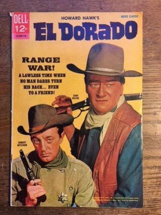 El Dorado Western Comic Book W/ John Wayne & Robert Mitchum Dell 1967 12 Cent