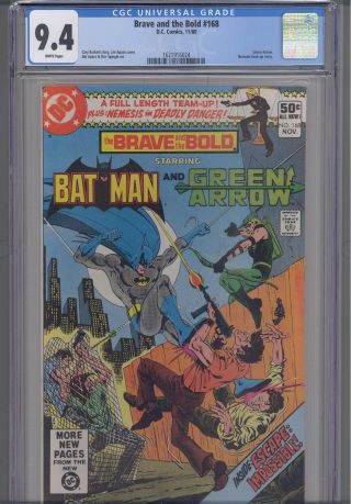 Brave And The Bold 168 Batman And Green Arrow Cgc 9.  6 (aparo) 1980: Frame