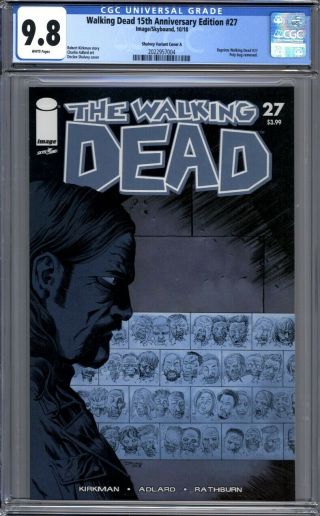 Walking Dead 15th Anniversary Edition 27 Shalvey Variant A 1st Print Cgc 9.  8