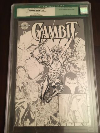 Gambit Cgc 9.  8 - Marvel Authentix Gambit 1 Autograph Sketch Please Read Descrip