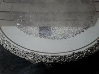 Silver plate Salver / Tray on 3 Legs 5