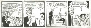 Archie Comic Strip Art - Dan Decarlo - Jughead And Mr.  Lodge - 1970s Era