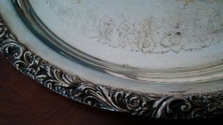 13” ROUND SILVER TRAY BY WEBSTER WILCOX INTERNATIONAL SILVER 5