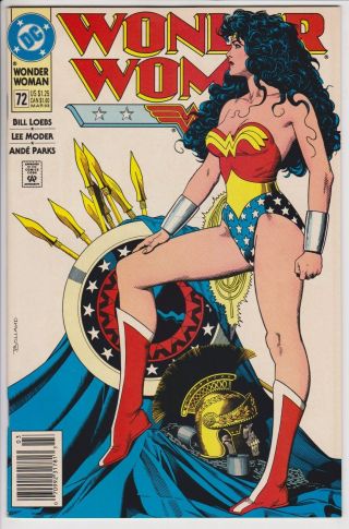 Wonder Woman Vol 2 72 Newsstand Variant Vf,  Classic Brian Bolland Cover S