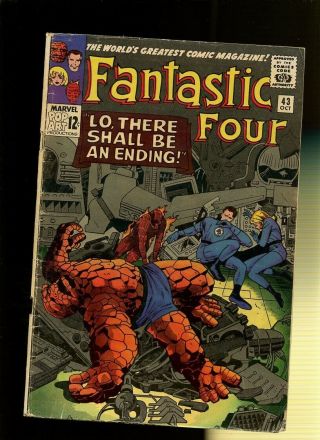 Fantastic Four 43 Gd 2.  0 1 Book Thing Rejoins The Ff Stan Lee & Jack Kirby