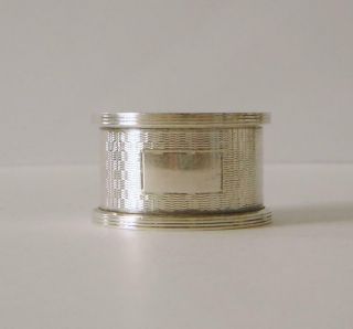 A Vintage Sterling Silver Napkin Ring Birmingham 1947