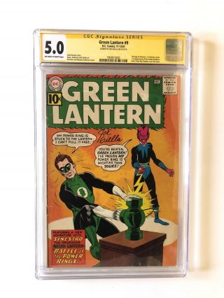Green Lantern 9 Cgc 5.  0 2nd App Sinestro His 1st Cover Signed By Joe Giella