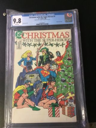 Christmas With The Superheroes 1 Cgc 9.  8 Wow Double Cover.  Rare