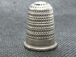 Antique Sydney & Co Chester Hallmarked Silver Thimble 2
