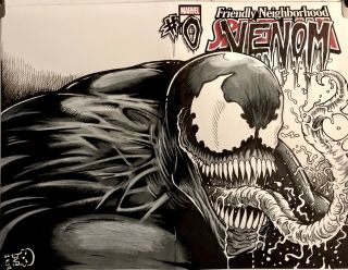 Comic Art Sketch Cover - Venom By Dave Myers