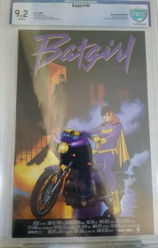 Batgirl 40 Purple Rain Poster Variant Graded 9.  2 White Pages
