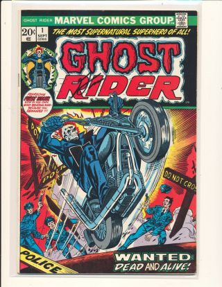 Ghost Rider 1 (1973) Signed By Gary Friedrich Vg/fine