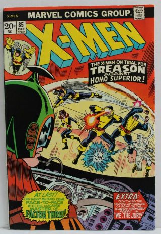 Sharp - Looking X - Men 85 At 8.  0 Vf.  - Oops - The X - Men Go On Trial For Treason