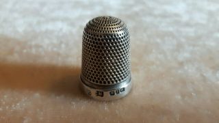 Solid Silver Thimble By Charles May,  Birmingham 1899.