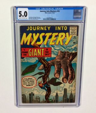 Journey Into Mystery 55 Cgc 5.  0 (stan Lee,  Jack Kirby) Pre - Hero Nov.  1959 Atlas
