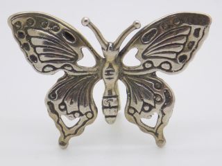 Vintage Solid Silver Italian Made Real Life Size Butterfly,  Figurine,  Hallmarked