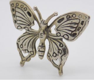 Vintage Solid Silver Italian Made REAL LIFE SIZE Butterfly,  Figurine,  Hallmarked 4