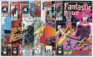 Fantastic Four 351 - 375 Avg.  Nm,  9.  6 White Pages Marvel 1991