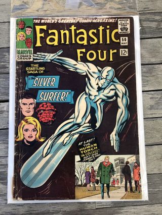 Fantastic Four 50 (marvel Comics 1966) Early Silver Surfer & Galactus