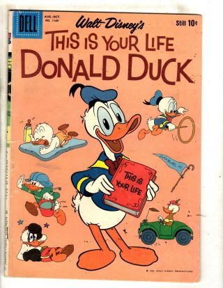 Four Color 1109 Fn Dell Silver Age Comic Book Donald Duck Walt Disney Jl19