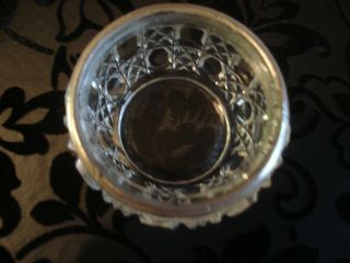 Antique London 1904:Glittering Cut Glass & Sterling Silver Trinket Pot 3