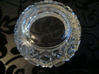 Antique London 1904:Glittering Cut Glass & Sterling Silver Trinket Pot 4