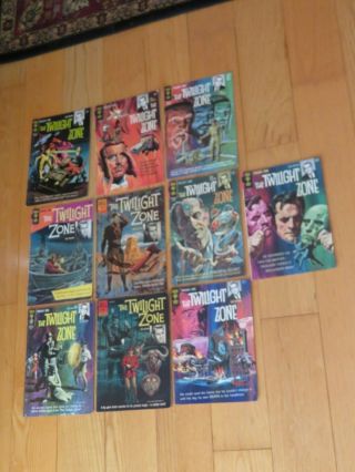 10 Old 1960s Twilight Zone Comic Books Rod Sterling Dell Gold Key