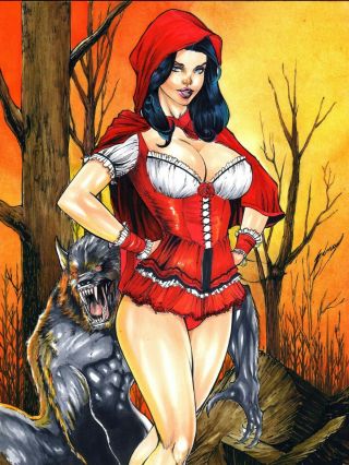 Little Red Riding Hood (11 " X14 ") By Ednardo - Ed Benes Studio
