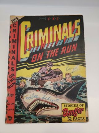 Criminals On The Run 4 Lb Cole Cover Golden Age Comic Htf