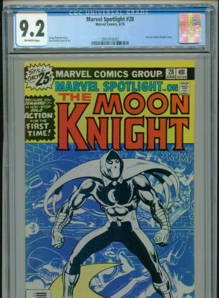 1976 Marvel Spotlight 28 1st Solo Moon Knight Cgc 9.  2 Unpressed Box17