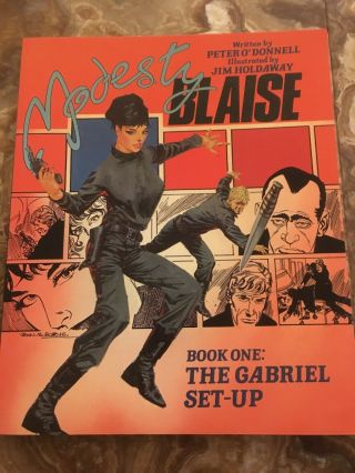 Modesty Blaise Book One: The Gabriel Set - Up Peter O’donnell 1985 1st Ed Titan
