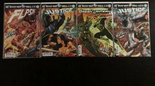 Bats Out Of Hell 1 - 4 Connecting Cover Set Nm Flash 33 Green Lantern 32 Jla 32 33