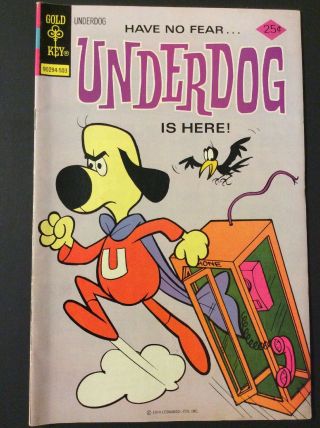 Gold Key Comic Books Have No Fear Underdog Is Here 1974 No.  1 1 Rare Dog