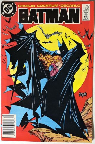 S558.  Batman 423 By Dc 7.  0 Fn/vf (1988) Todd Mcfarlane Cover,  Jim Starlin Story