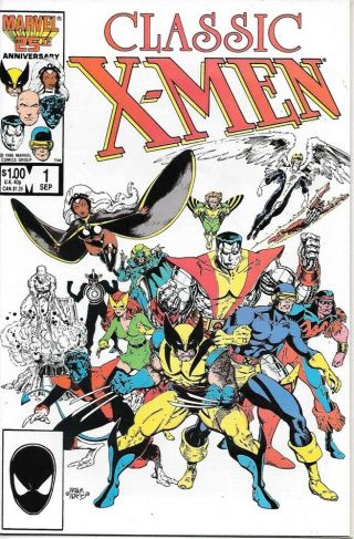 Classic X - Men Comic Book 1 Marvel Comics 1986 Near Unread