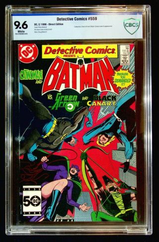 Detective Comics 559 Cbcs 9.  6 Bolland Batman Catwoman Green Arrow Black Canary