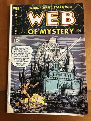 Web Of Mystery 4 Pre - Code Golden Age Ace Horror Comic 1951 Weird Eerie