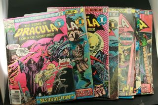 Marvel Comics The Tomb Of Dracula 13,  18,  41,  47,  51,  53,  55,  56,  61,  67,  And 68
