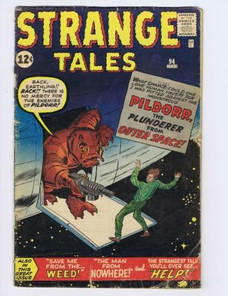 Strange Tales 94 (frg) 1962 Marvel Comics Kirby Thing - Like Creature (c 22027)