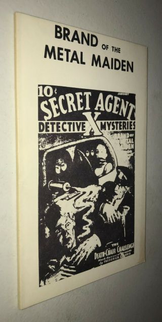 Pulp Classics 4 - - Brand Metal Maiden (secret Agent X) - - 1974 Weinberg Digest
