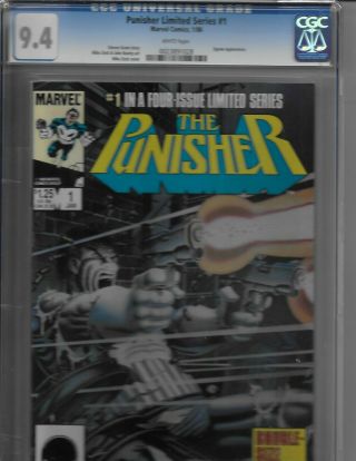Punisher Limited Series 1 Cgc 9.  4 And Wolverine Limited Series 1 Cgc 9.  4