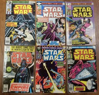 6 Vintage Star Wars Comic (marvel) 1979 - 1981 21 24 29 39 45 46,  Fine,