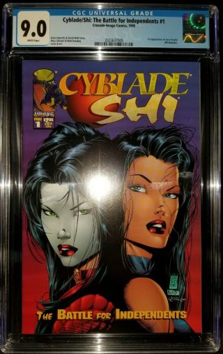 Cyblade Shi The Battle For Independents 1 First Witchblade Cgc 9.  0 White Pages