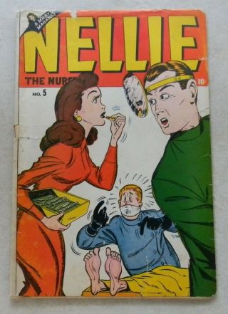 Nellie The Nurse 5 (1947,  Marvel) Rare Timely Gga Only 2 In Cgc Census Kurtzman