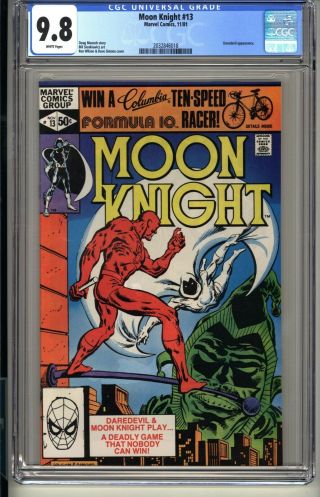 Moon Knight 13 Cgc 9.  8 Wp Nm/mt Marvel Comics 11/81 Bill Sienkiewicz (vol 1)