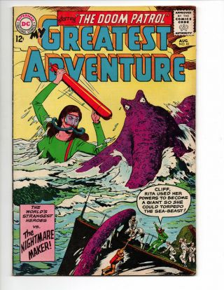 My Greatest Adventure 81 (1963 Dc Comics) - 2nd App.  Doom Patrol; Toth Art