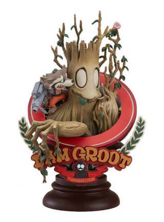 Marvel Guardians Of The Galaxy Rocket Raccoon & Groot Superlog Ver.  Statue