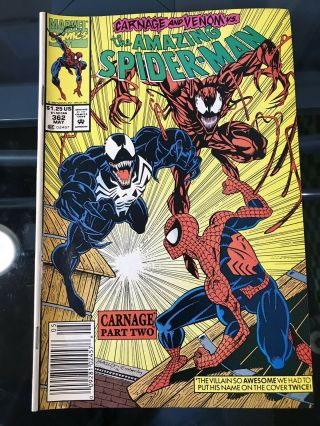 Spider - Man 362 2nd Full Carnage Appearance 1st Print.  Newsstand Edition