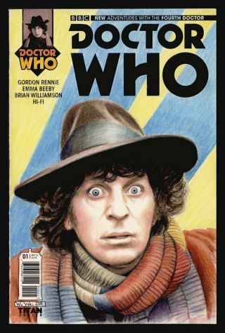Dr Who Tom Baker (fourth Doctor) Sketch Cover Hand Drawn Artwork Wu Wei