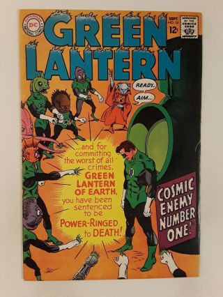 Green Lantern 55 (fn - 5.  5) 1967 Silver Age Dc Comics Gil Kane Cover & Art